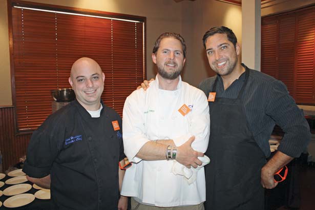 Chefs Shane Henderson, Brian Deloney and Donnie Ferneau