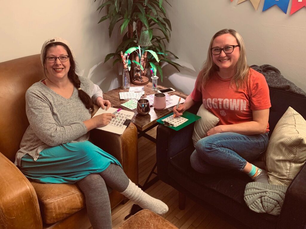 Julie Mott and Lily Gentry